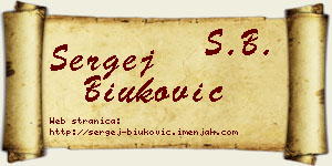 Sergej Biuković vizit kartica